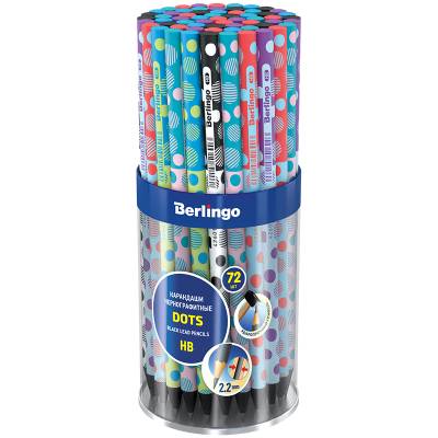 КанцРЦ Карандаш ч/г Berlingo "Dots" HB, круглый, черное дерево, заточен BP01301